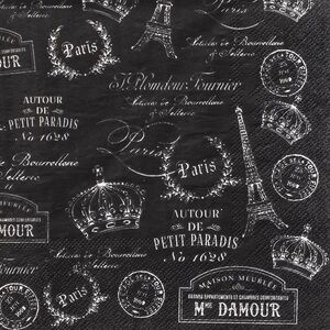 Harman Paris Passport Paper Luncheon Napkins, 20 ct